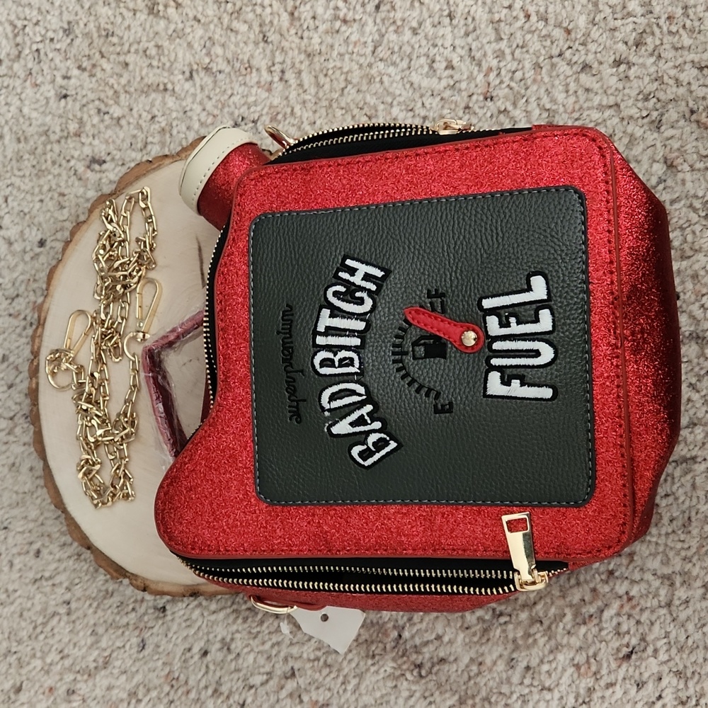 Super Premium Bad B**** Fuel Red Glitter Handbag NEW